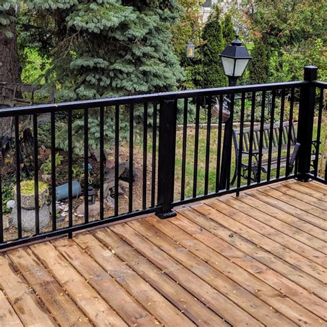 black deck railing